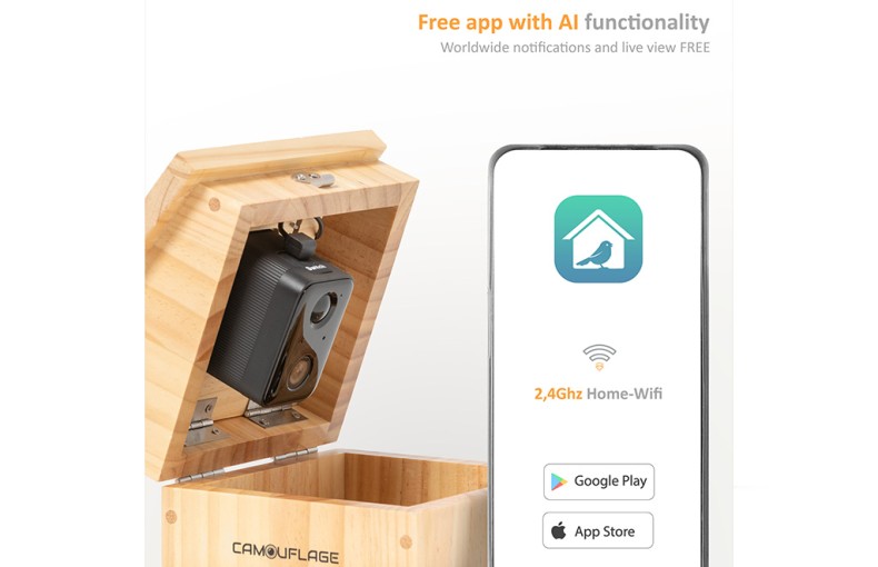Camouflage EZ-Nest Eye Smart Bird Box Camera